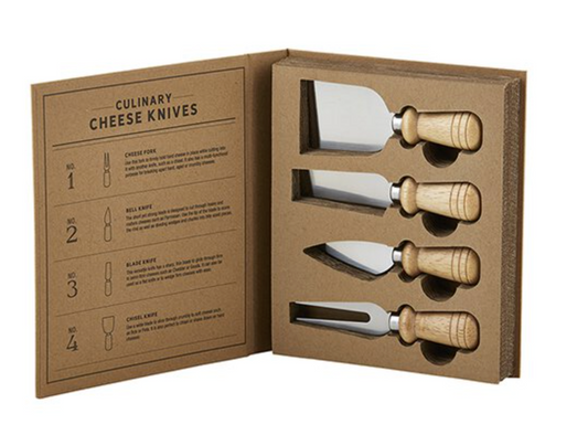 Cardboard Book Set - Cheese Knives