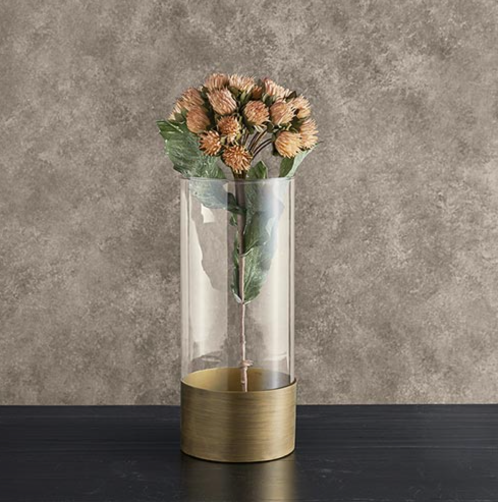 Brass & Glass Vase