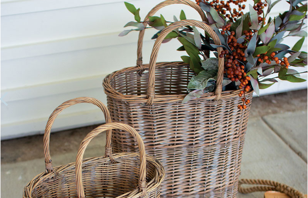 Wicker Narrow Basket - Large