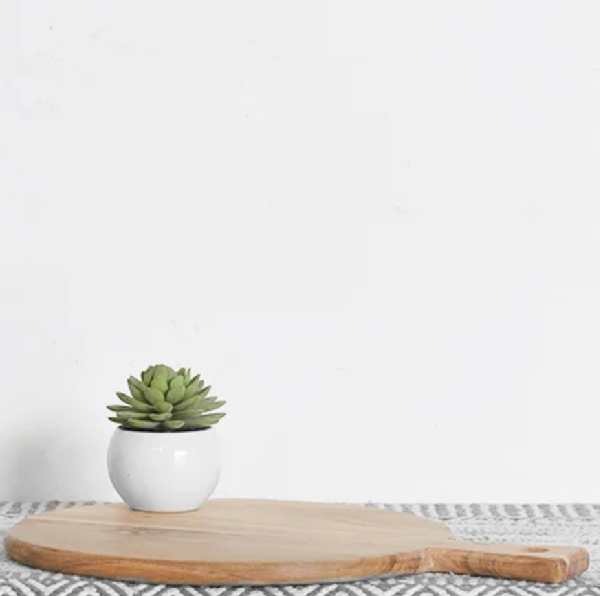 Round Handled Wood Charcuterie Board