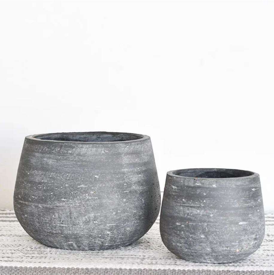 Charcoal Modern Cement Planters