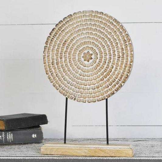 Carved Moroccan Disc Decor