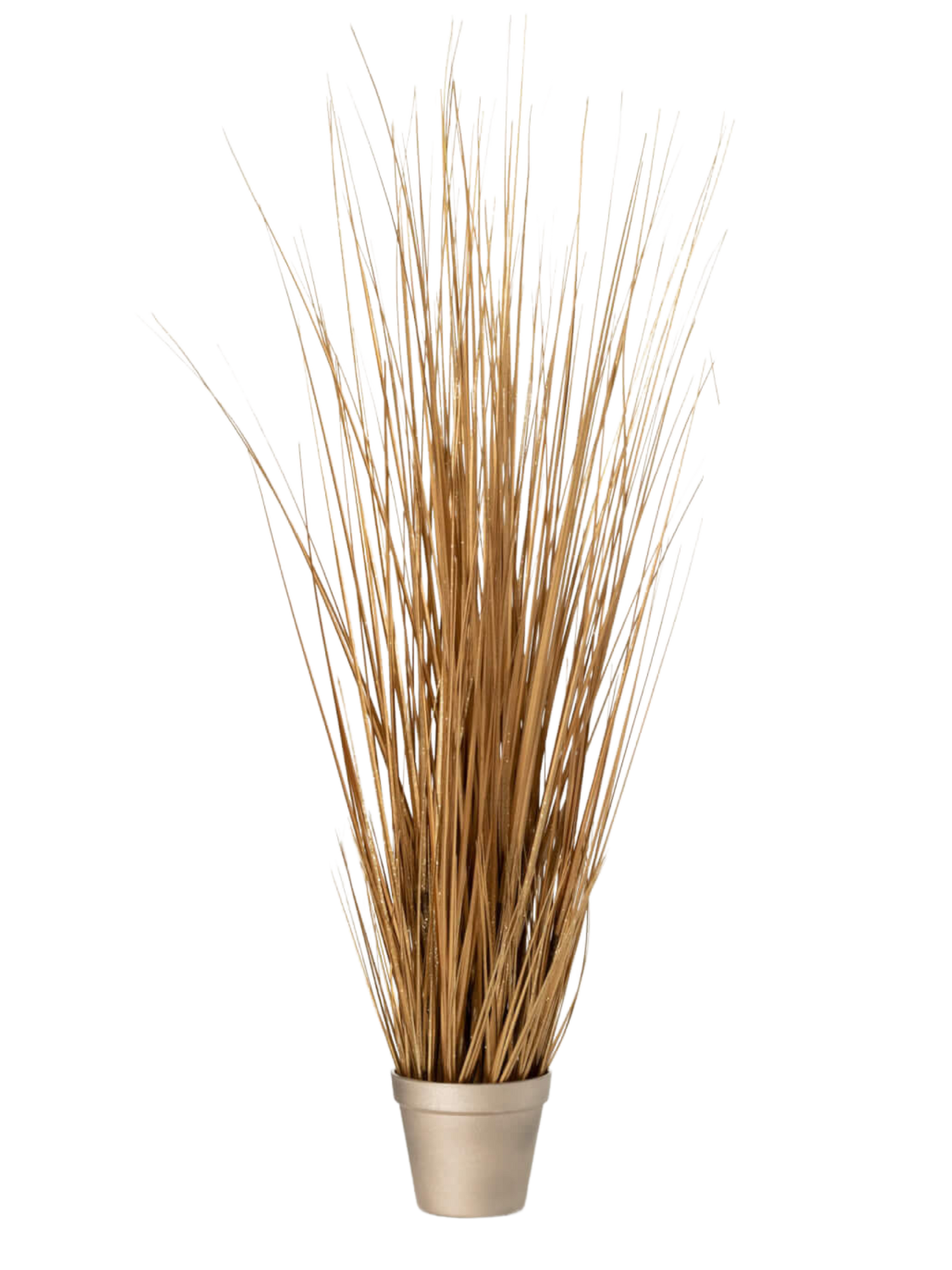 Gold Faux Potted Grass