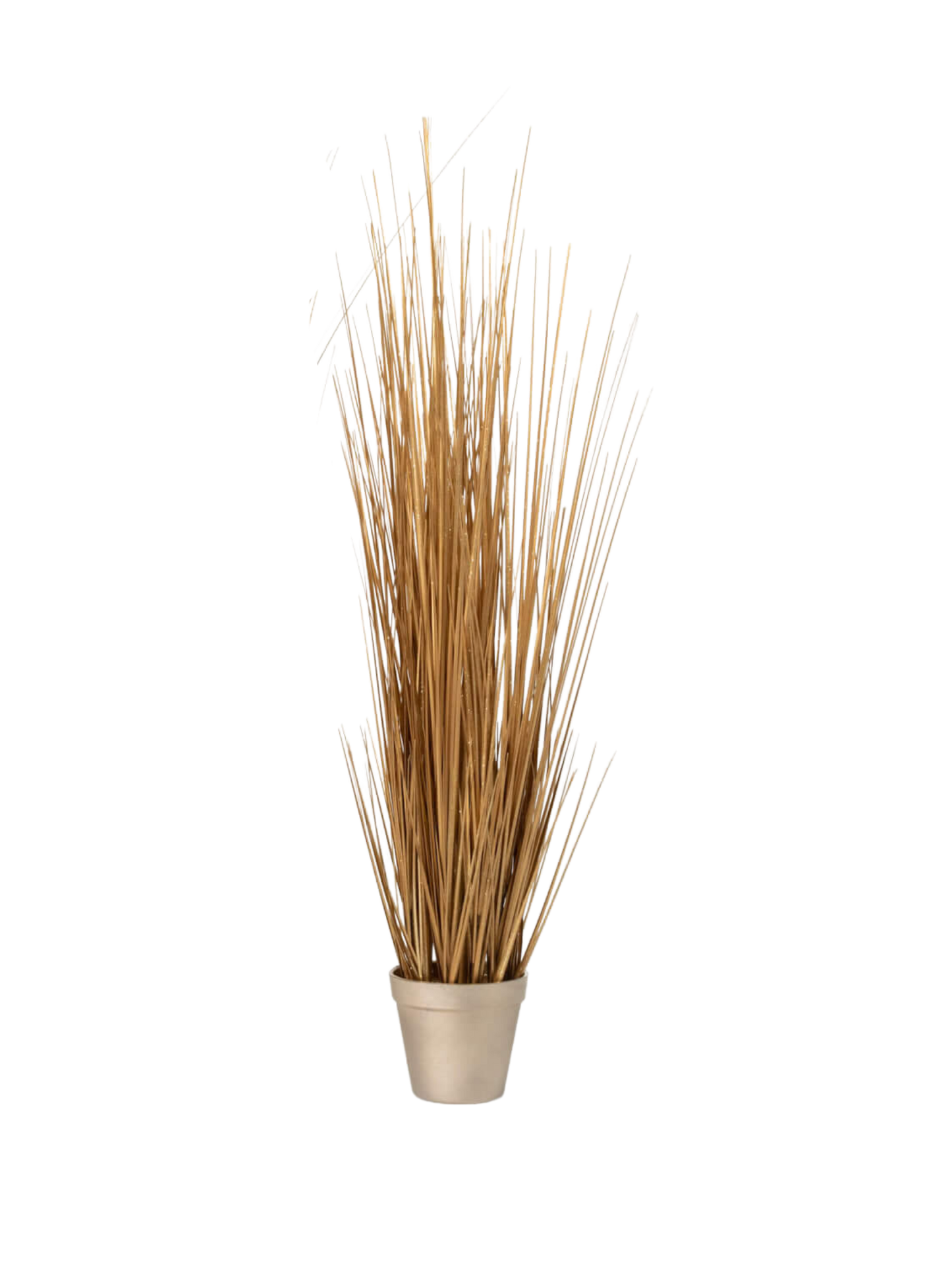 Gold Faux Potted Grass