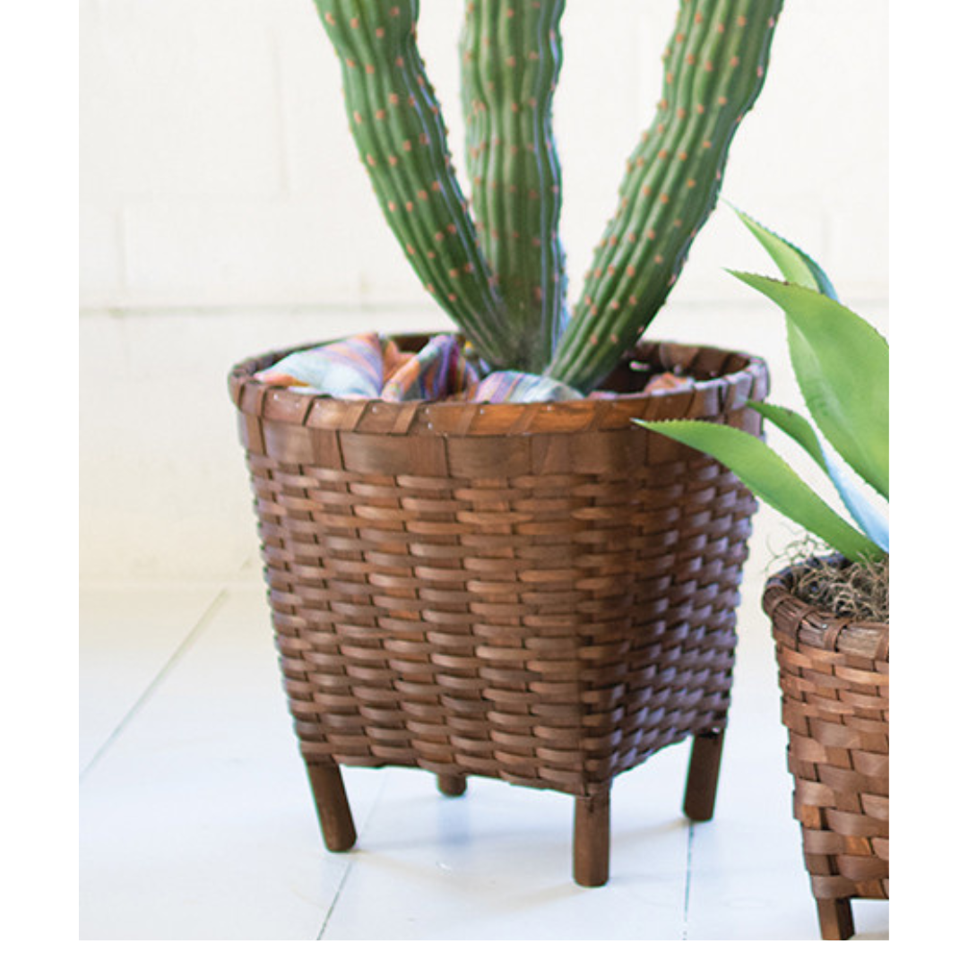 Round Woven Brown Baskets