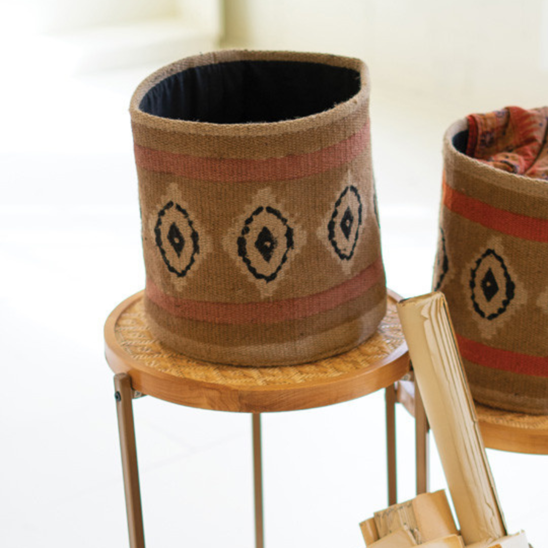 Printed Jute Planter Baskets