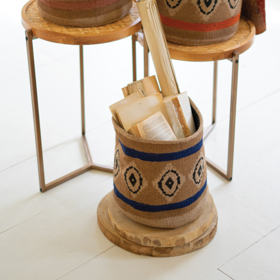 Printed Jute Planter Baskets