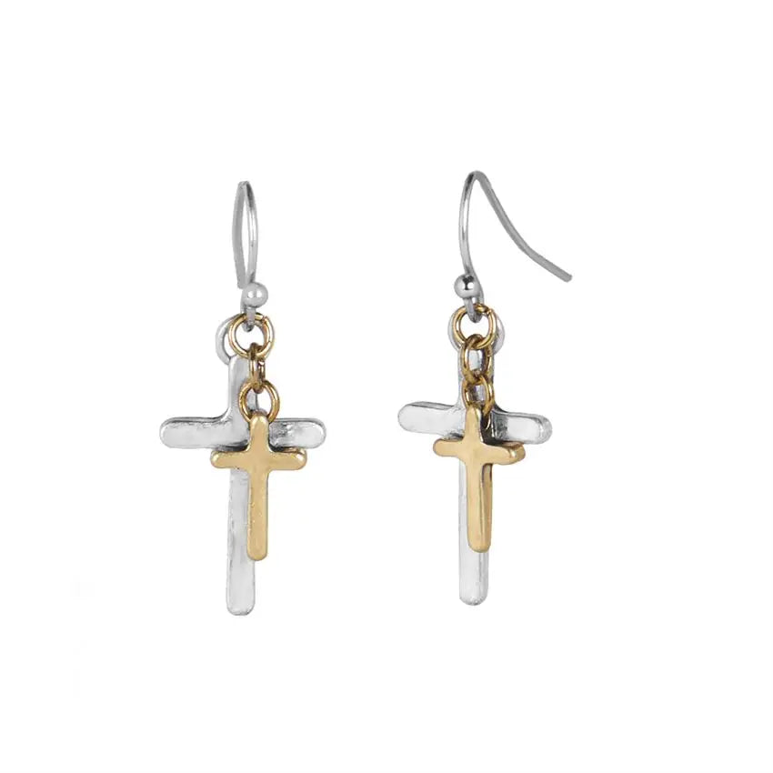 Cross + Earrings