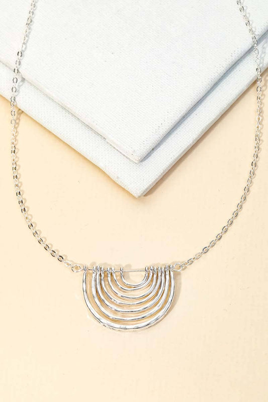 Multi Semi Circle Charm Necklace