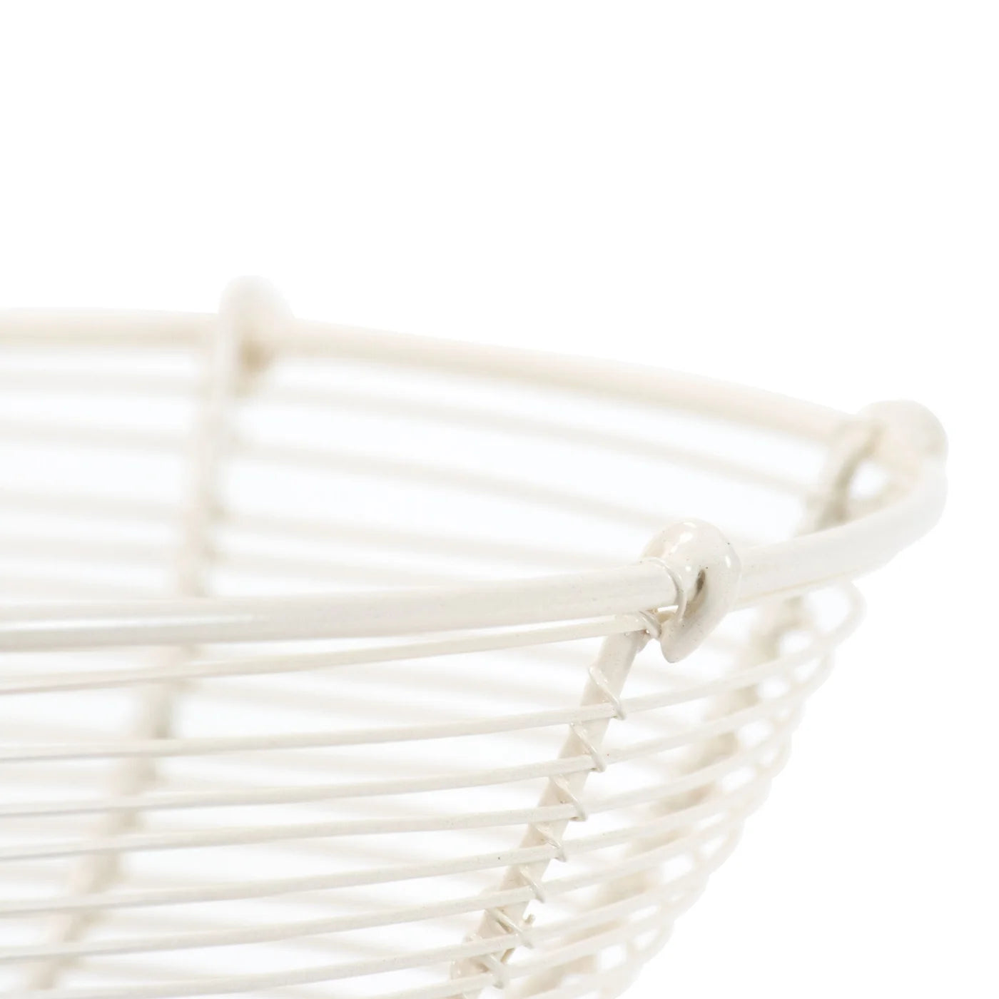 Cream Wire Footed Fruit Basket