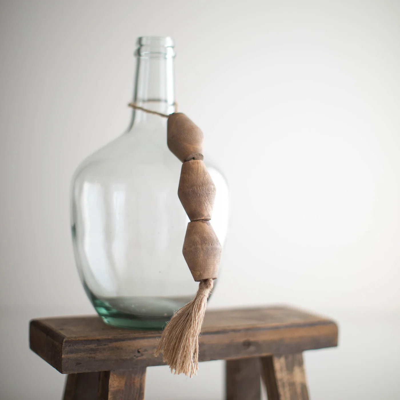 Carved Wood Diamond Tassel