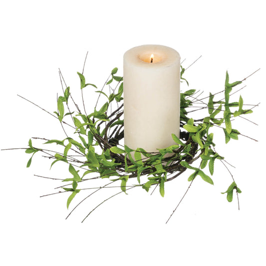 Green Leaf Accent Ring