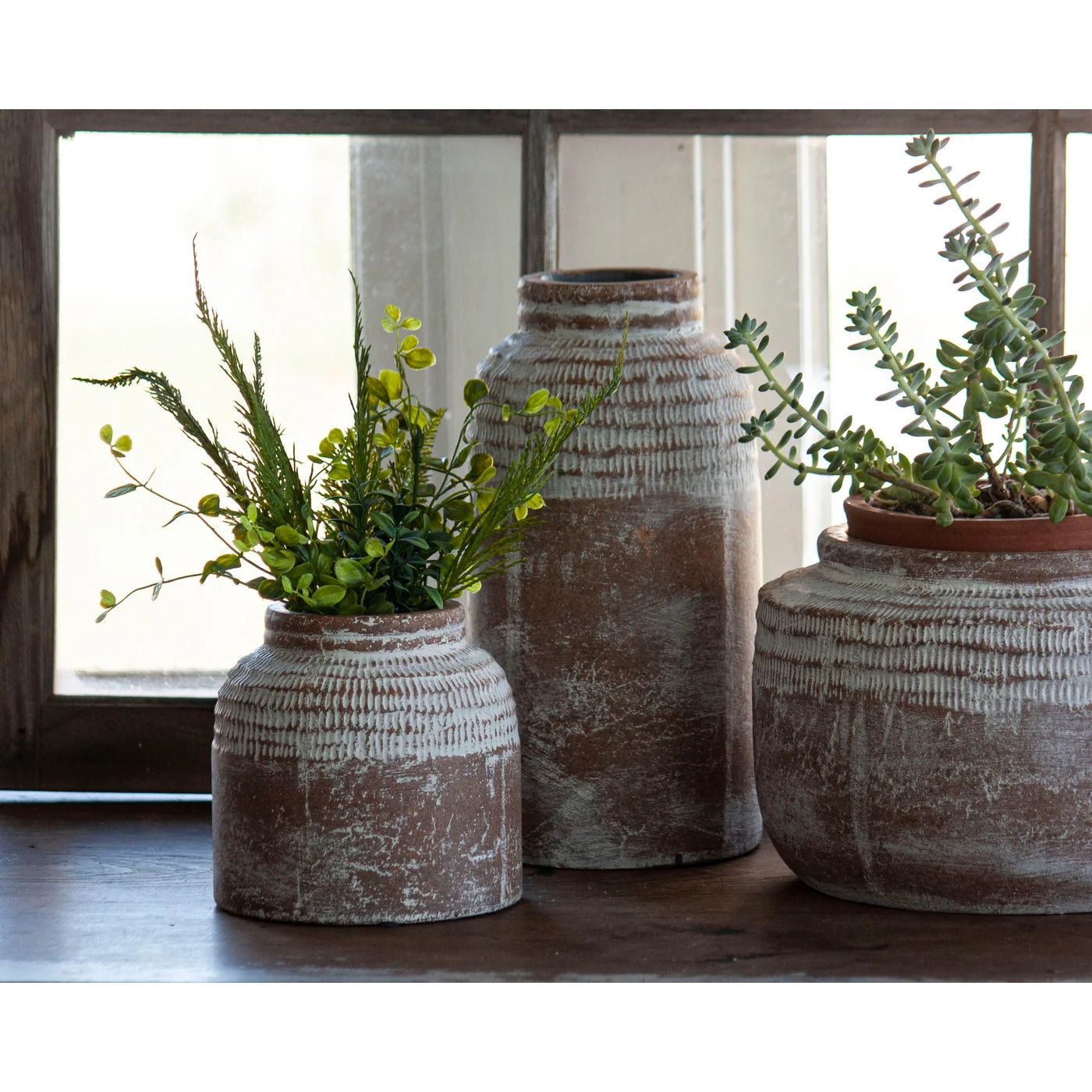 Small Distressed Terracotta Vase