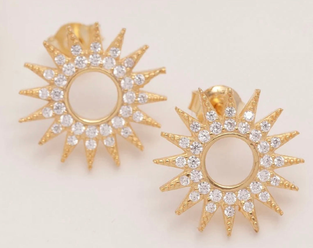 Starburst Gold Earrings