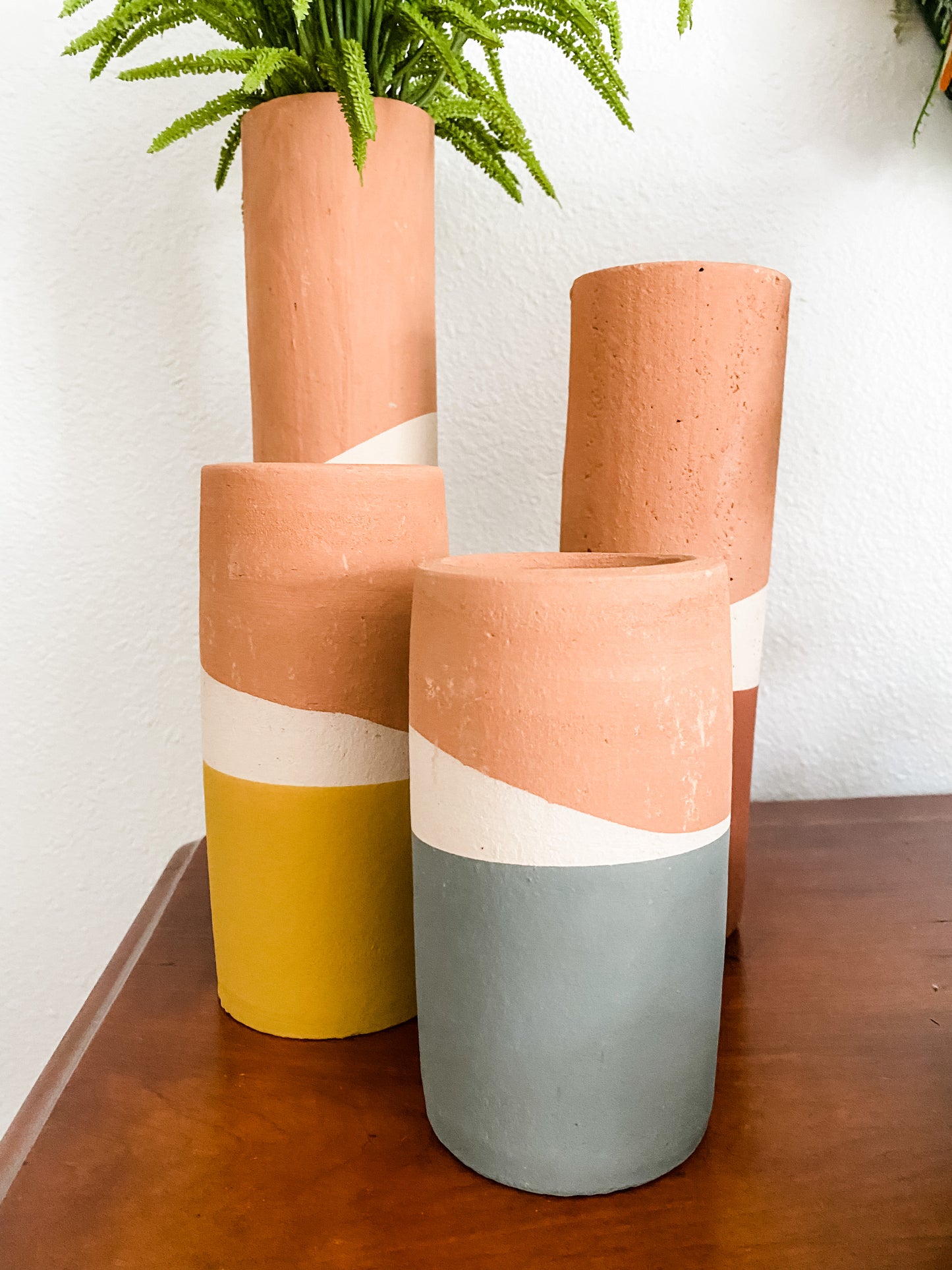 Terra Cotta Dipped Vases