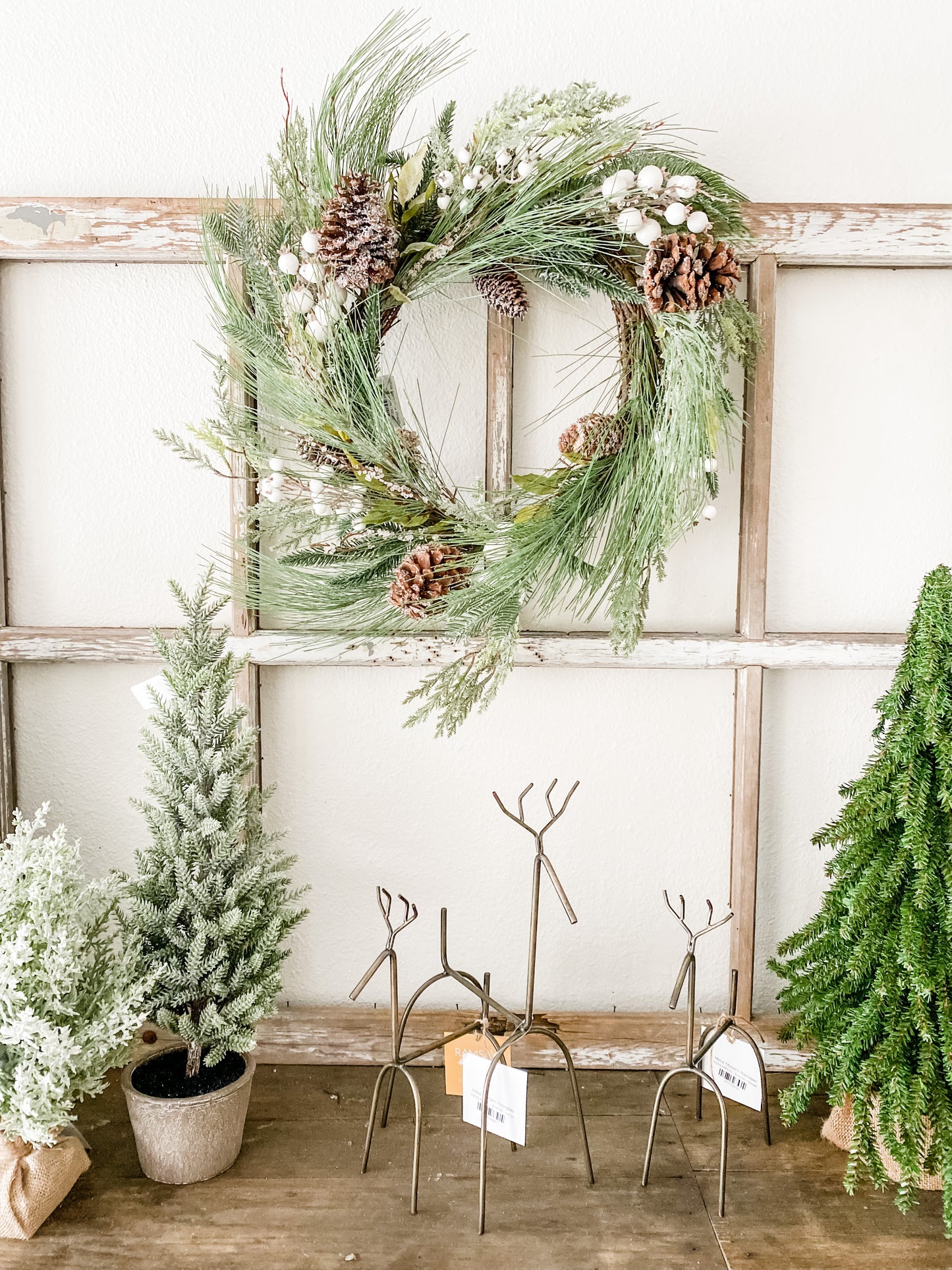 White Berry Pine Wreath