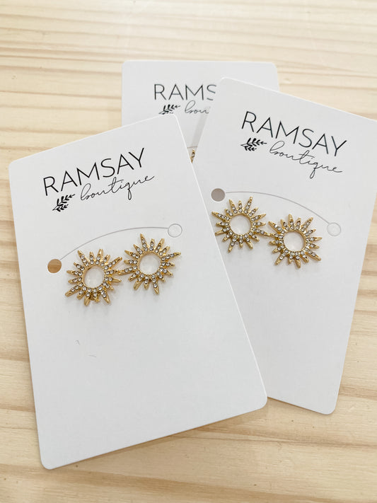 Starburst Gold Earrings