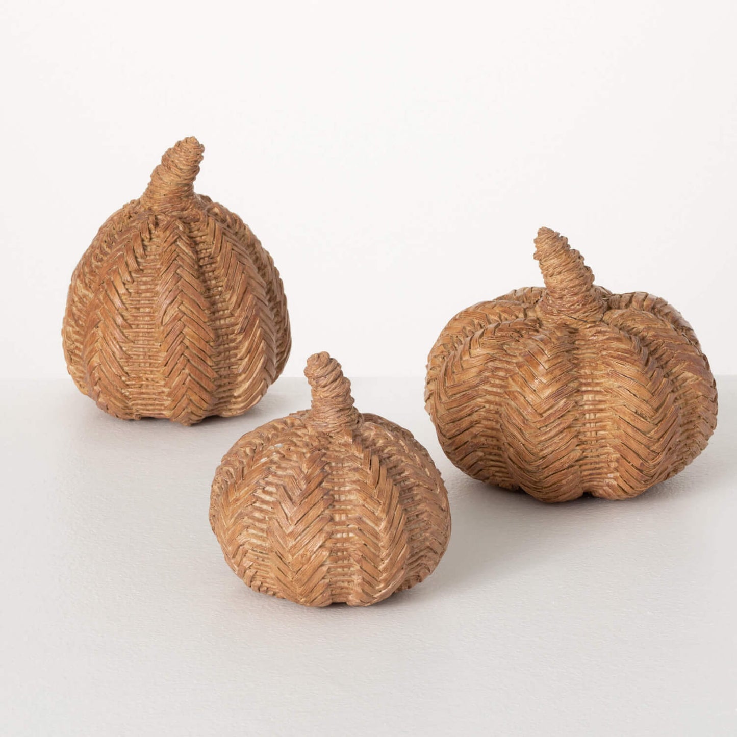Textured Wood-Look Pumpkins