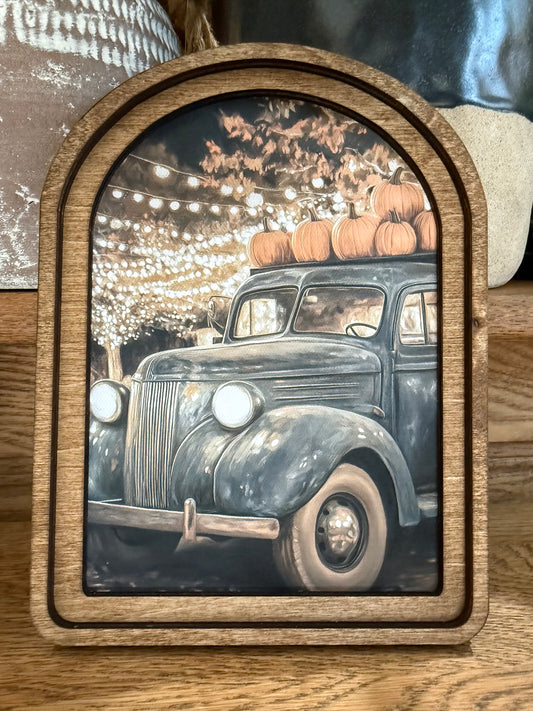 Arch Top Fall Truck Framed Art