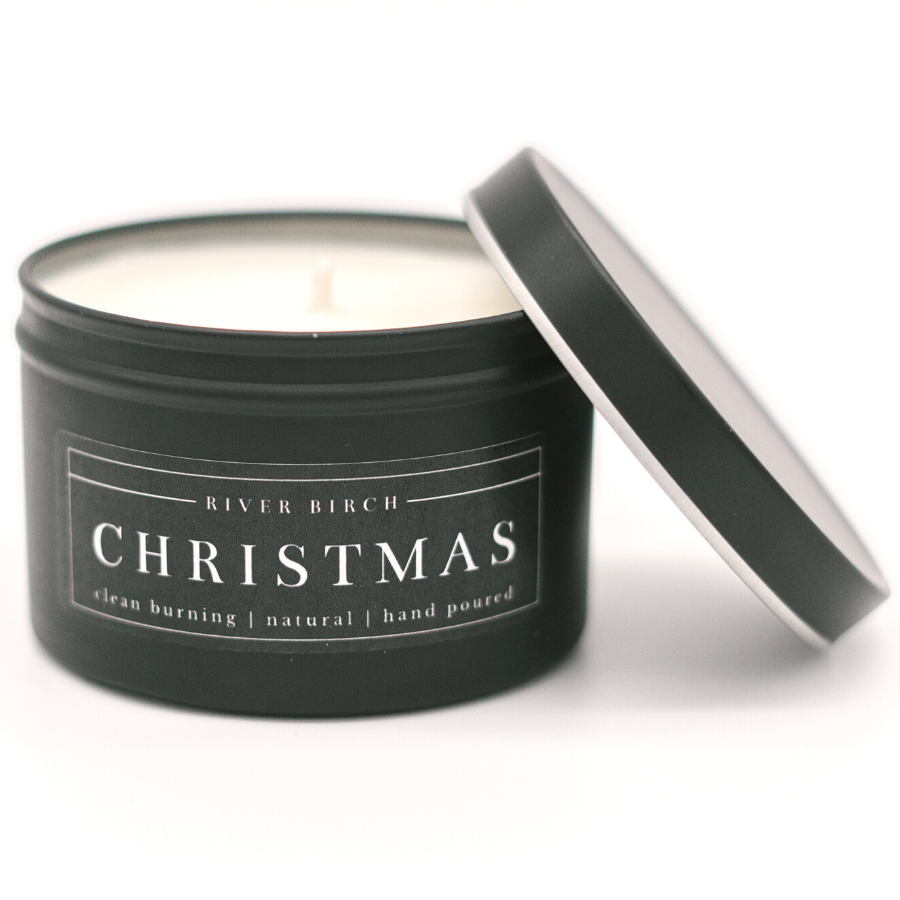 Holiday Black Tin Soy Candles