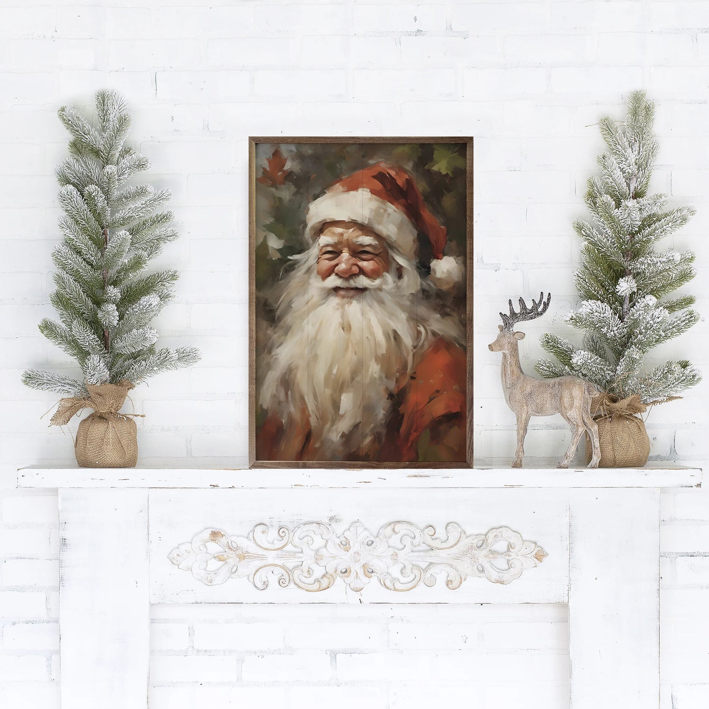 Red Santa Framed Print
