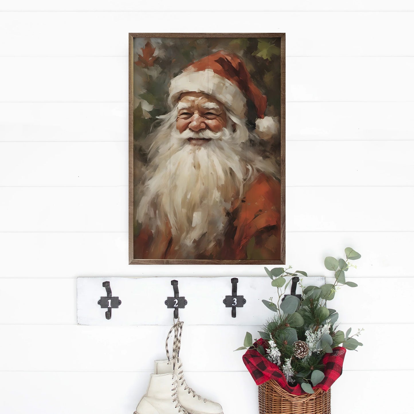 Red Santa Framed Print