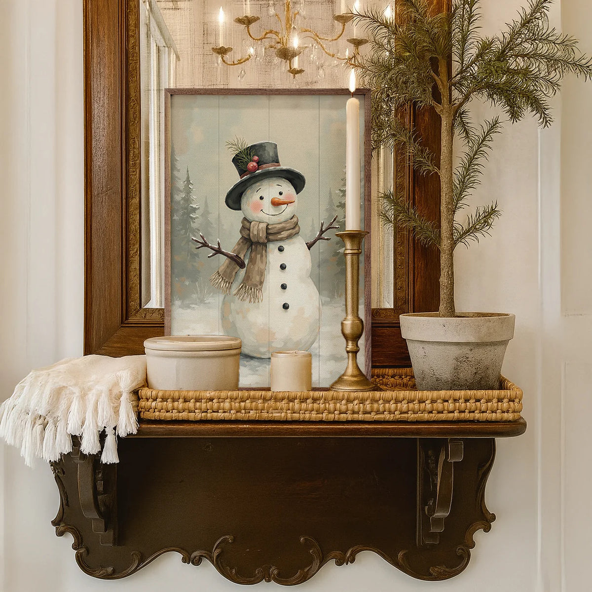 Snowman Framed Art Print