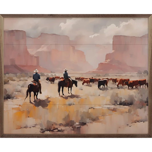 Cattle in the Canyon Art