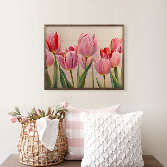 Pink Tulips Framed Art (Online Exclusive)