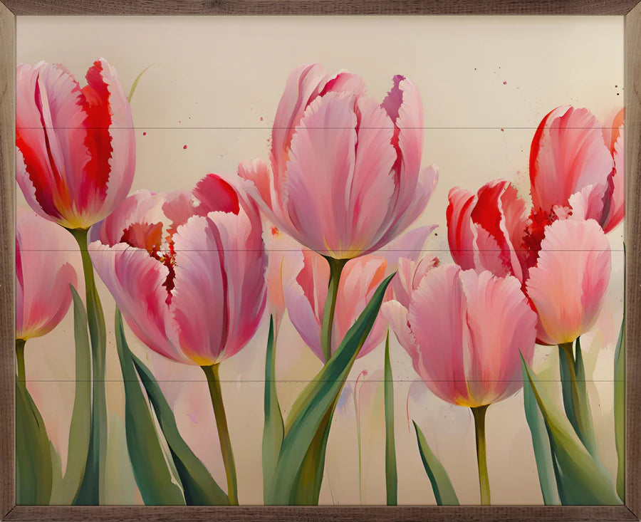 Pink Tulips Framed Art (Online Exclusive)