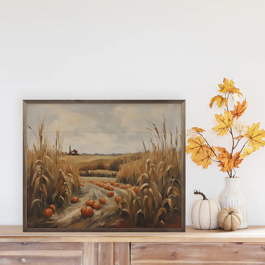 Pumpkin Path Framed Art
