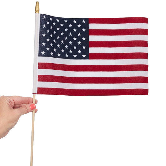 12" x 8"  American Stick Flag