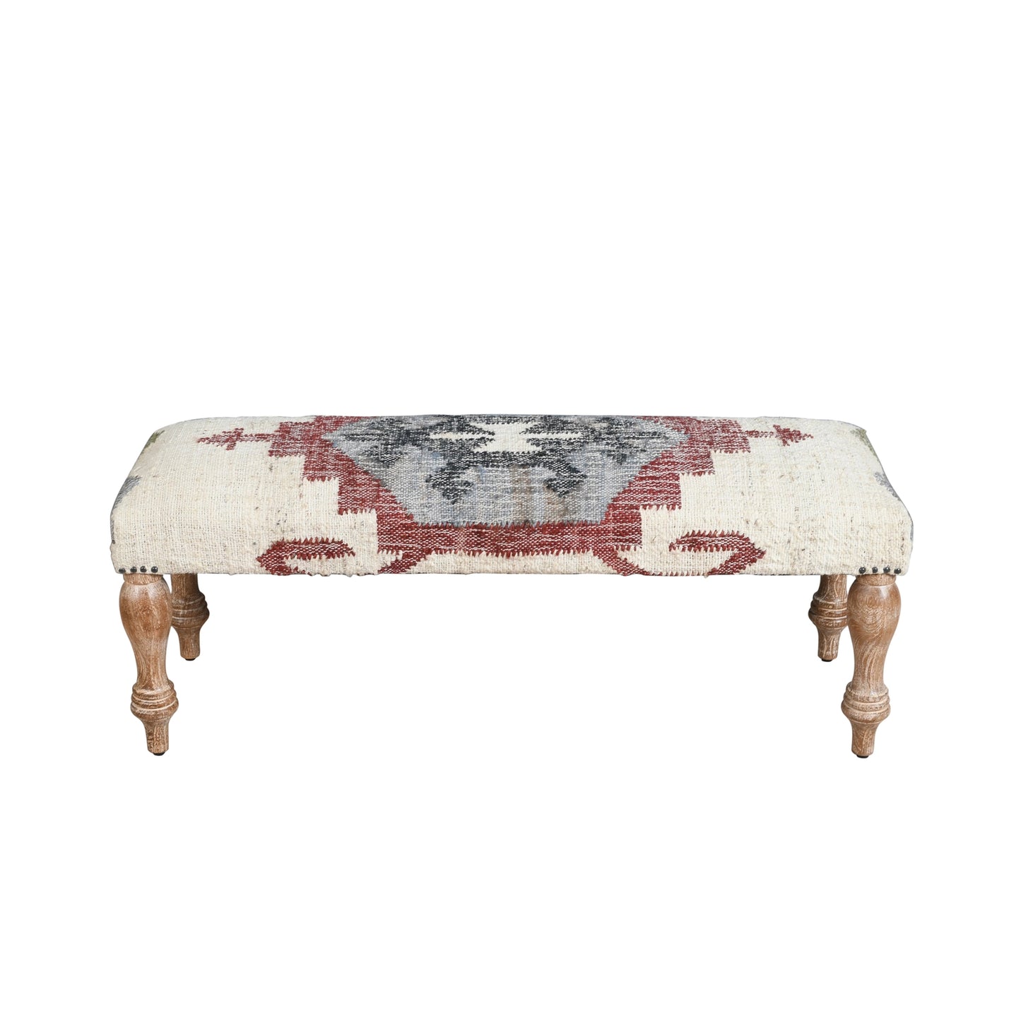 Rustic Upholstered Bench  (ONLINE EXCLUSIVE)