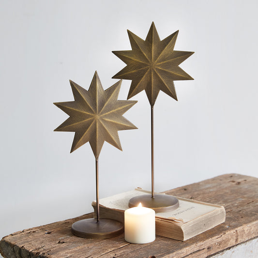 Antique Brass Star Pedestal