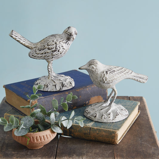 Antiqued Iron Birds, Set of 2