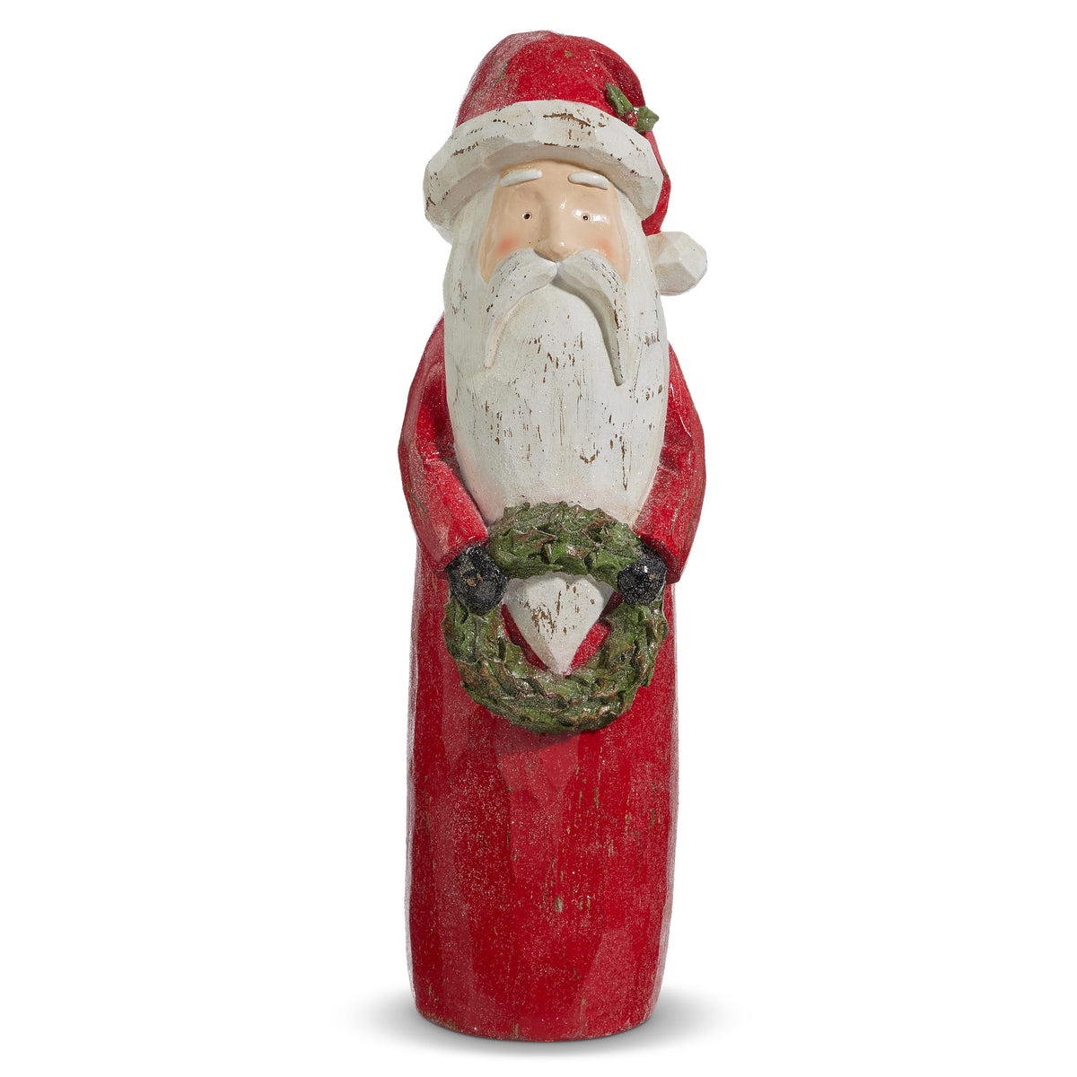 17 inch Carved Santa