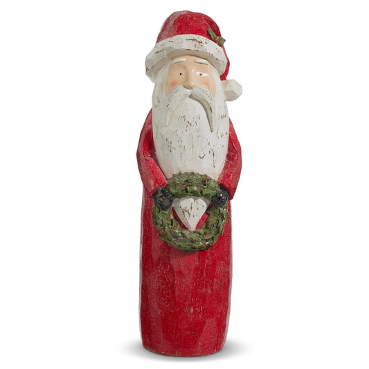 17 inch Carved Santa