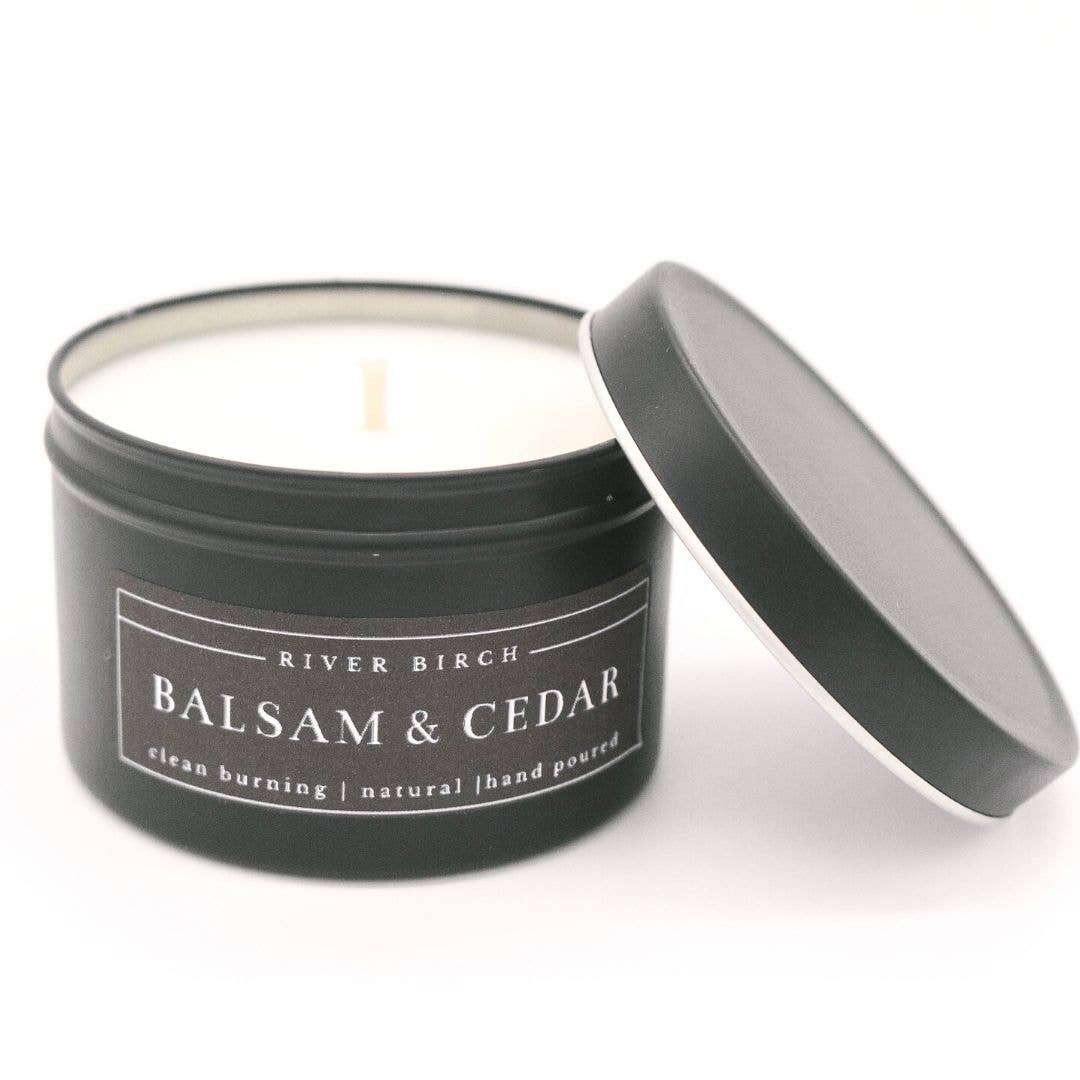 Holiday Black Tin Soy Candles