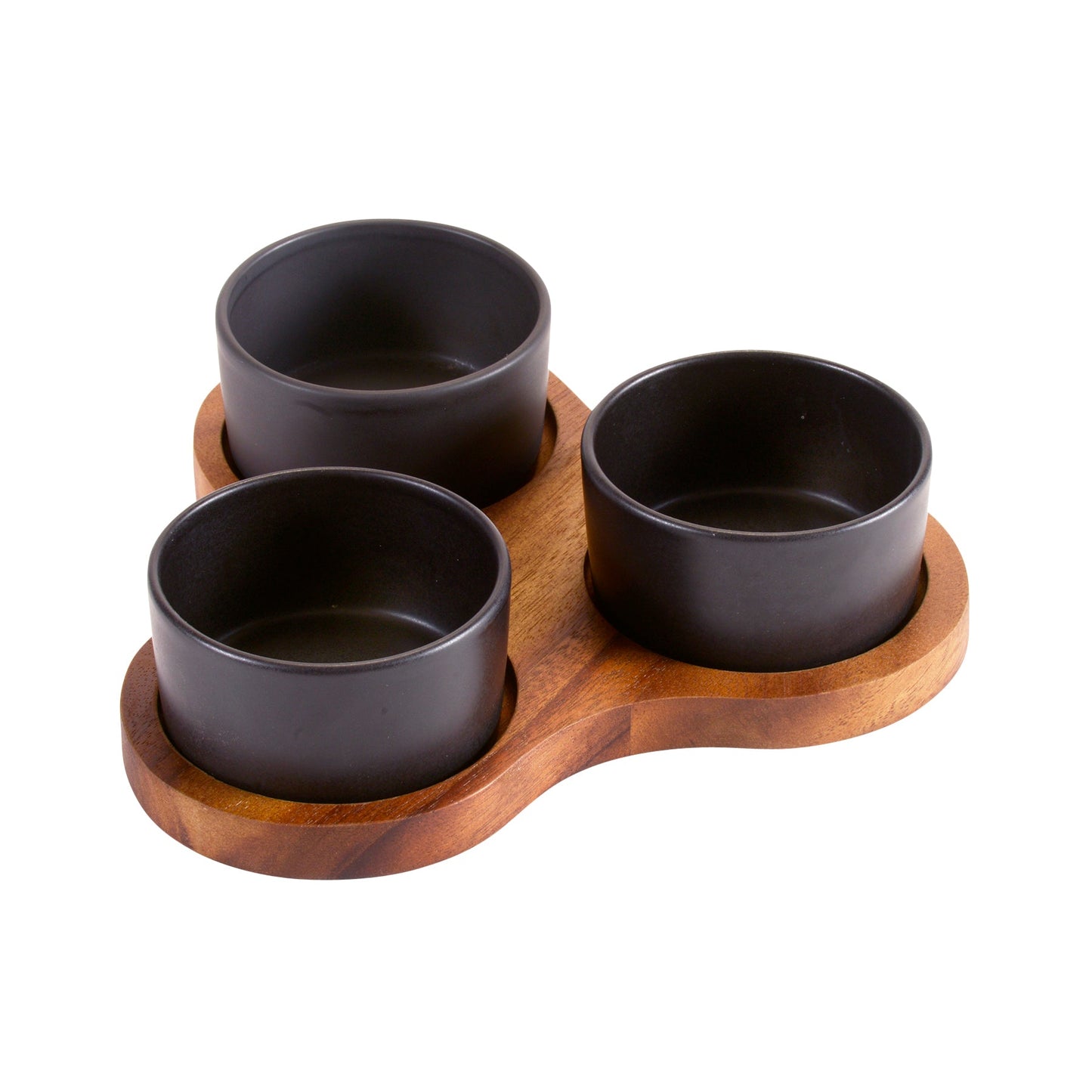 Triangular Serving Set with 3 Ceramic Dishes (ONLINE EXCLUSIVE)