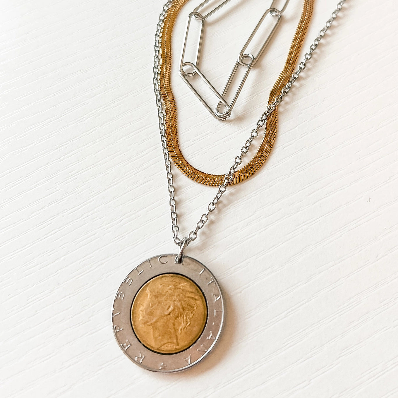 Stacked Coin Necklace  (ONLINE EXCLUSIVE)