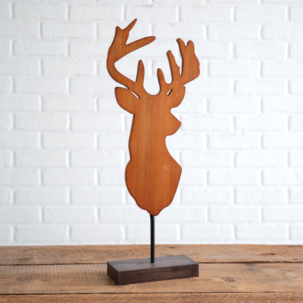 Rustic Deer on Stand