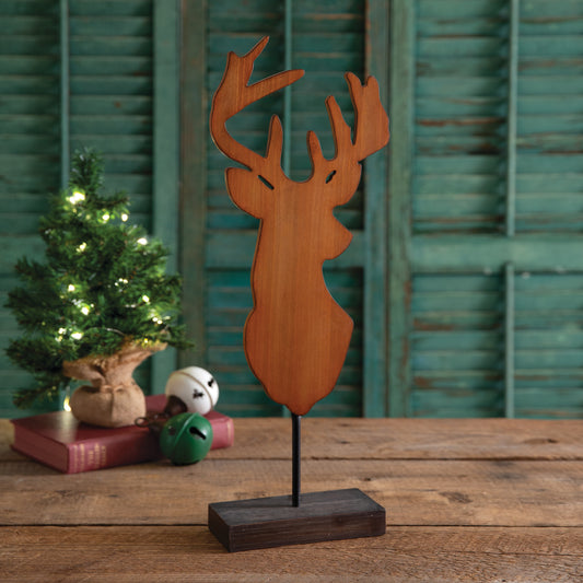 Rustic Deer on Stand