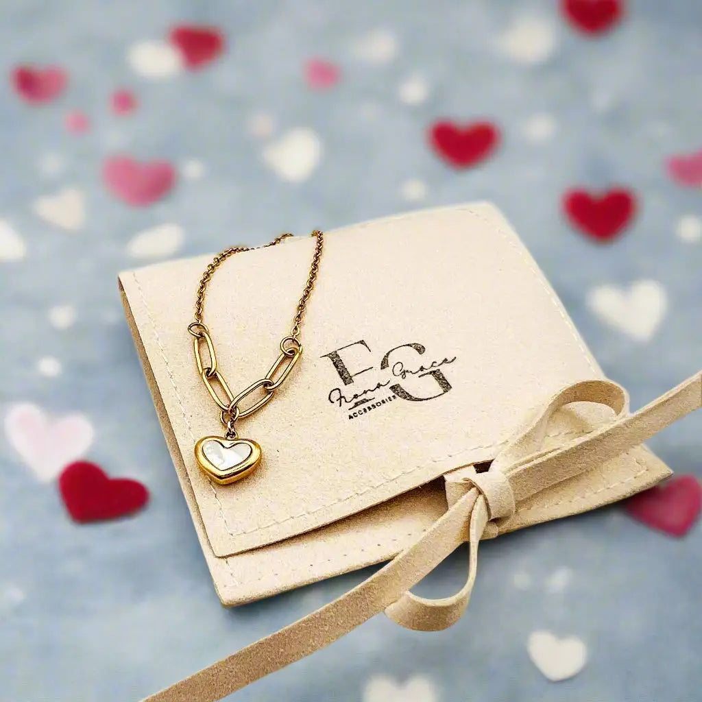 Mother of Pearl Heart Necklace  (ONLINE EXCLUSIVE)