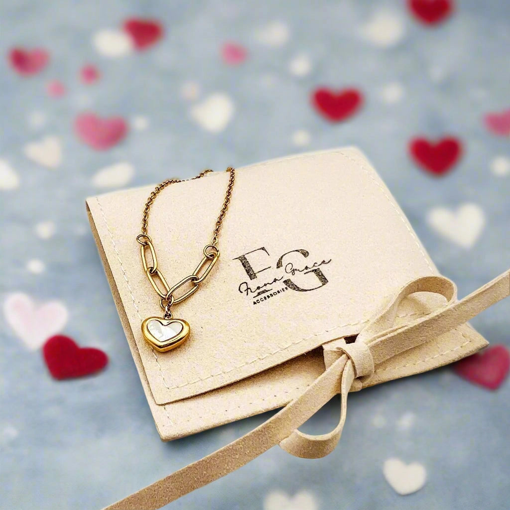 Mother of Pearl Heart Necklace  (ONLINE EXCLUSIVE)