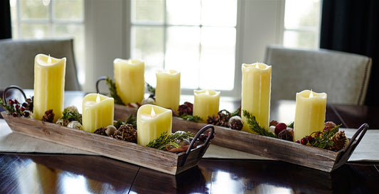 Set of 2 Wooden Trays