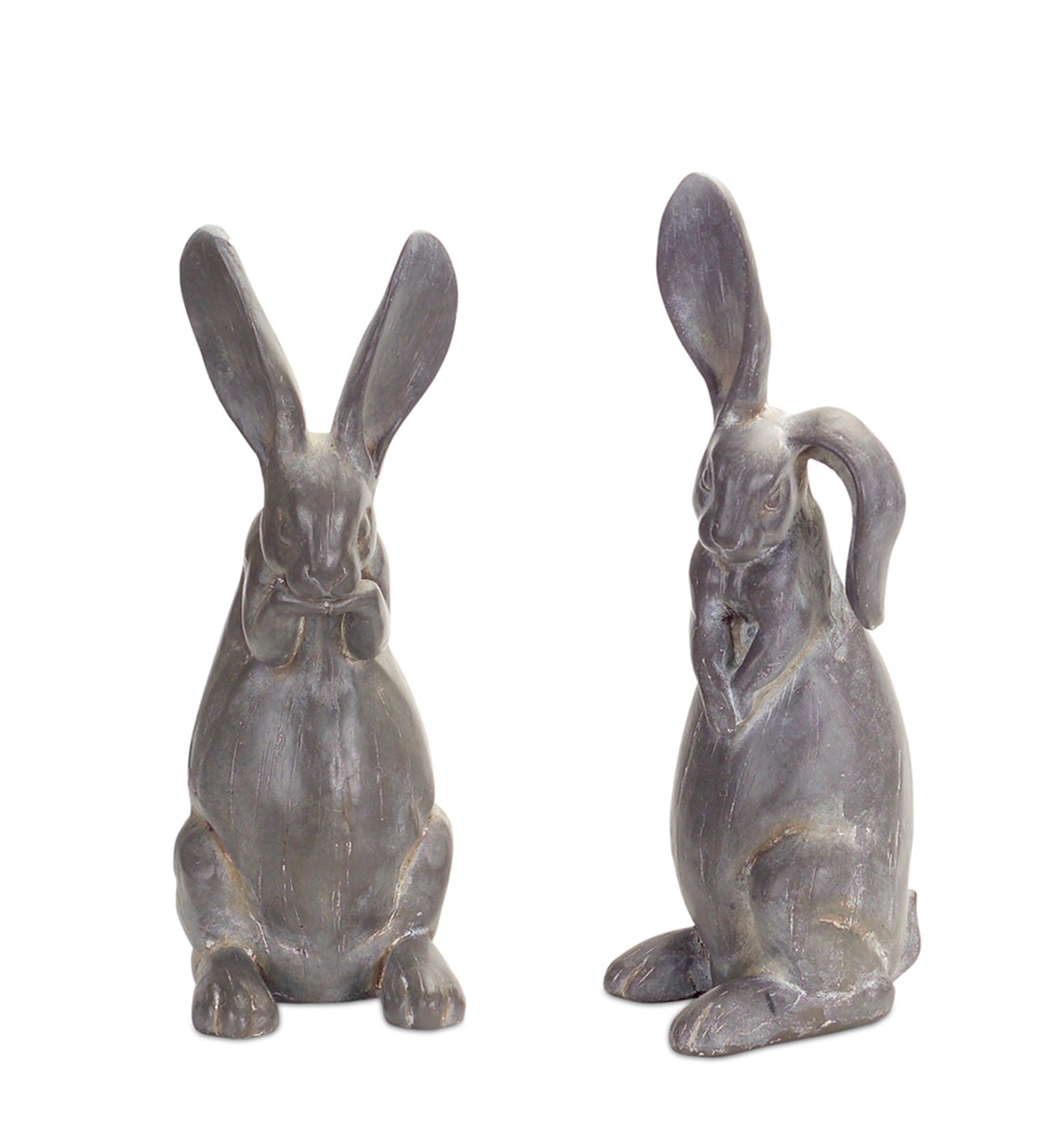 Pair of Cement Rabbits