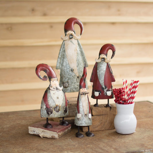 Recycled Metal Santas