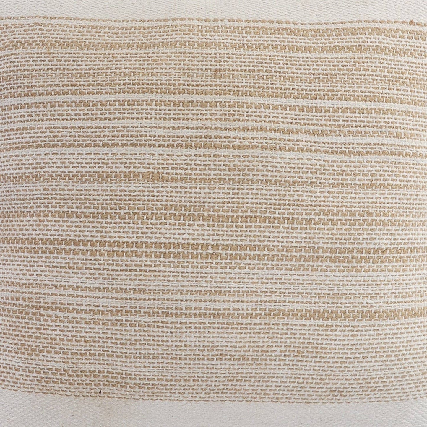 Ivory Jute Striped  Pillow