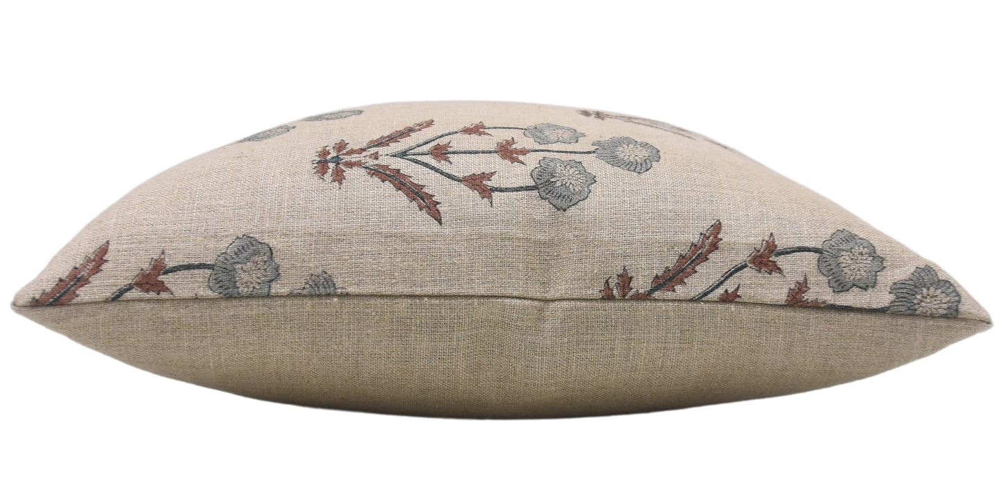 Block Printed Thick Linen Pillow Case (ONLINE EXCLUSIVE)