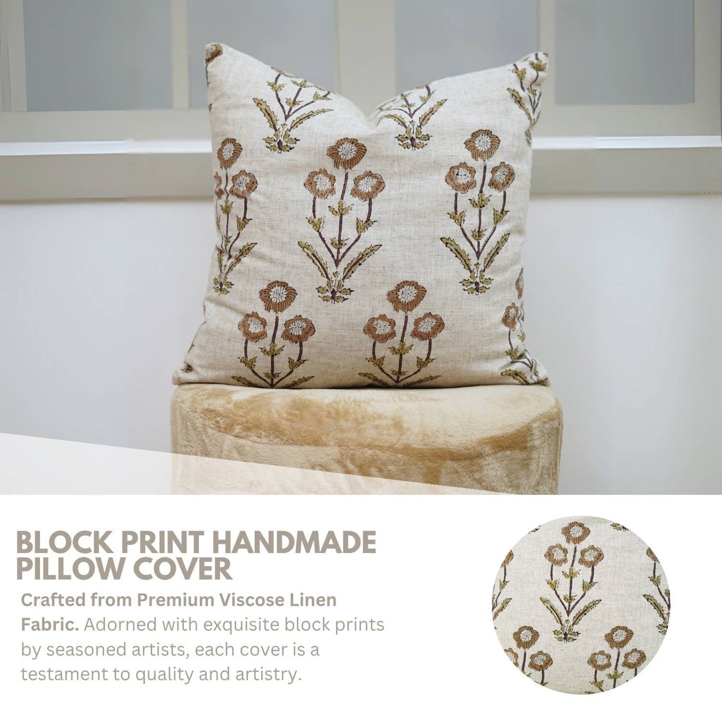 Yellow Floral Pillow